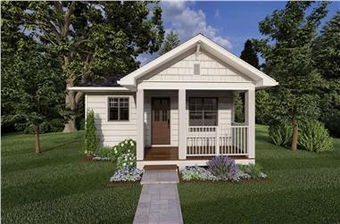 1-Bedroom, 744 Sq Ft Country Home Plan - 177-1064 - Main Exterior