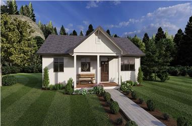 2-Bedroom, 936 Sq Ft Country House Plan - 177-1066 - Front Exterior