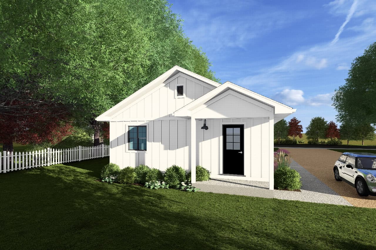 Rear View of this 2-Bedroom,951 Sq Ft Plan -177-1077