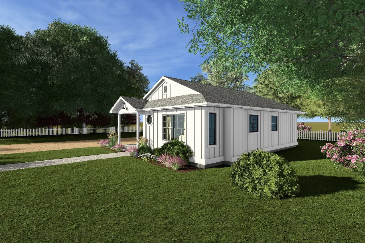 Right Side View of this 2-Bedroom,951 Sq Ft Plan -177-1077