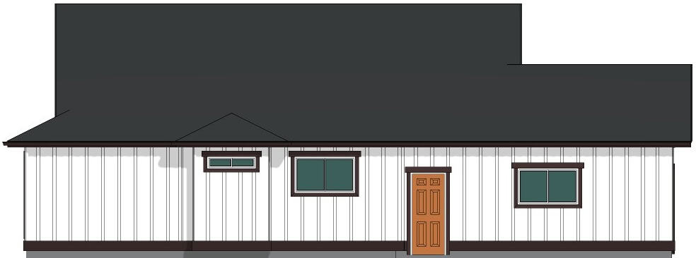 Home Plan Left Elevation of this 3-Bedroom,1531 Sq Ft Plan -177-1078