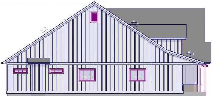 Home Plan Left Elevation of this 3-Bedroom,1761 Sq Ft Plan -177-1079