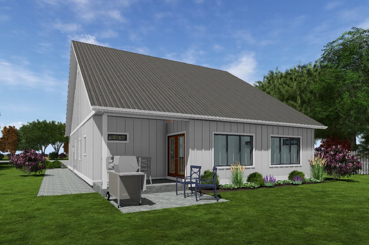 Rear View of this 3-Bedroom,1761 Sq Ft Plan -177-1079