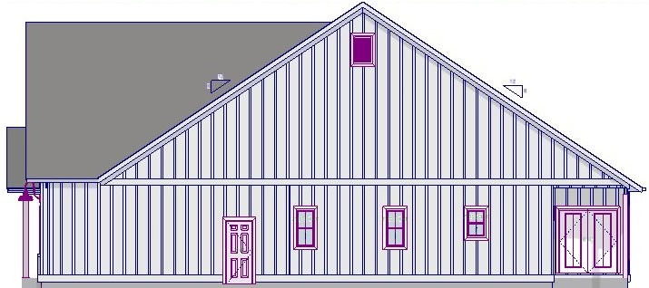 Home Plan Right Elevation of this 3-Bedroom,1761 Sq Ft Plan -177-1079