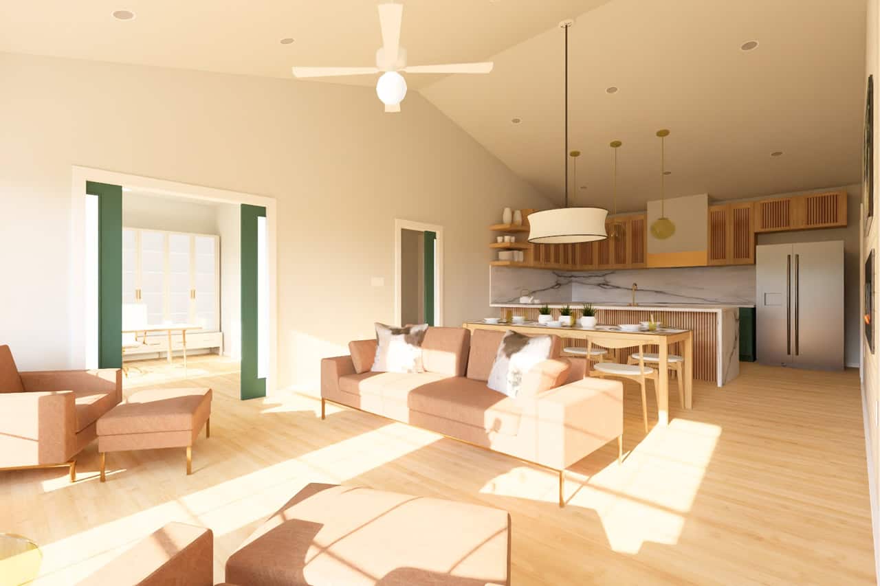 Home Office of this 3-Bedroom,1360 Sq Ft Plan -177-1081