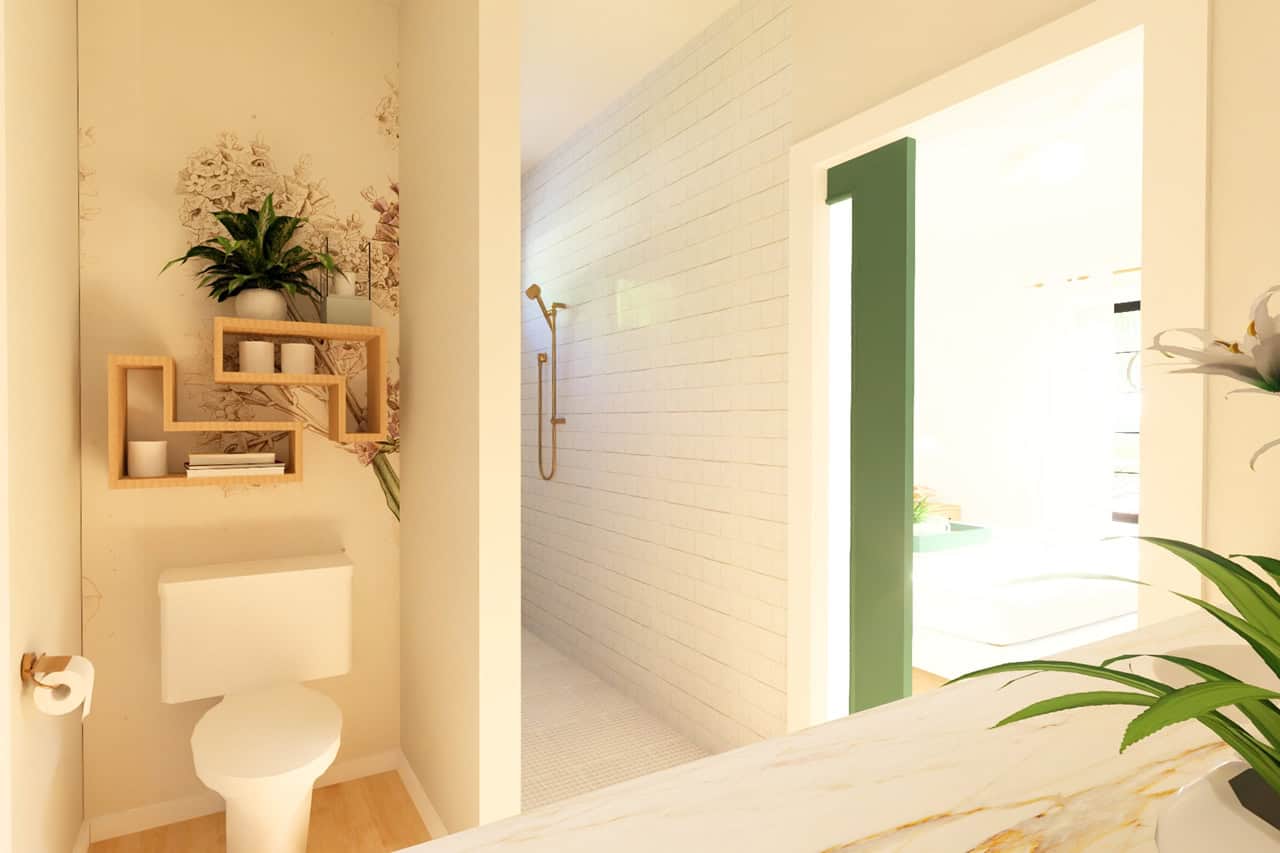 Master Bathroom of this 3-Bedroom,1360 Sq Ft Plan -177-1081