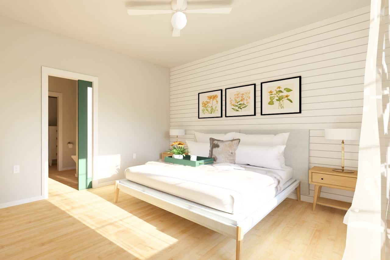 Master Bedroom of this 3-Bedroom,1360 Sq Ft Plan -177-1081