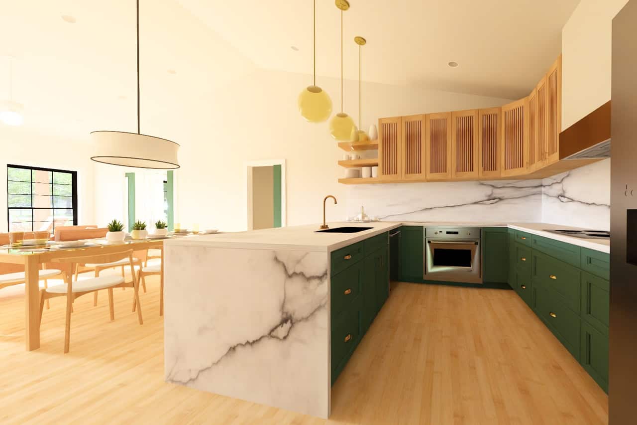 Kitchen of this 3-Bedroom,1360 Sq Ft Plan -177-1082