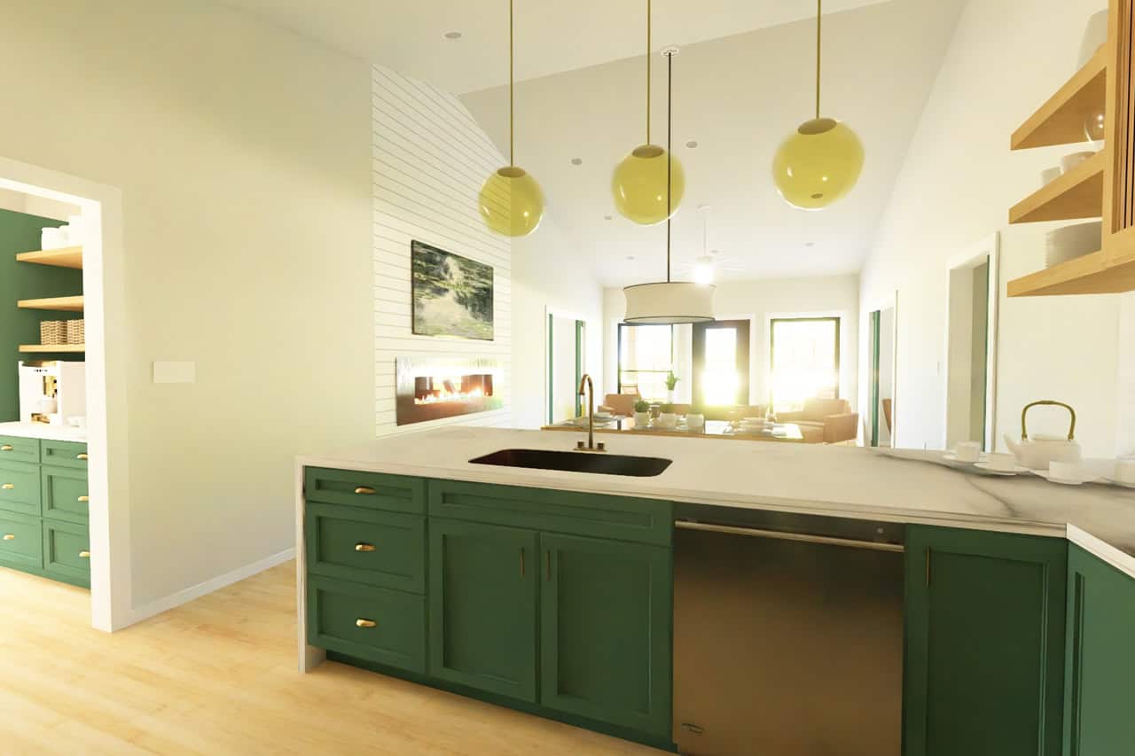 Kitchen of this 3-Bedroom,1360 Sq Ft Plan -177-1082