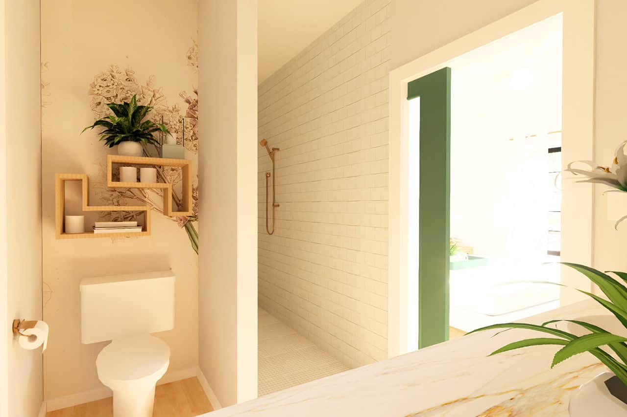Master Bathroom of this 3-Bedroom,1360 Sq Ft Plan -177-1082
