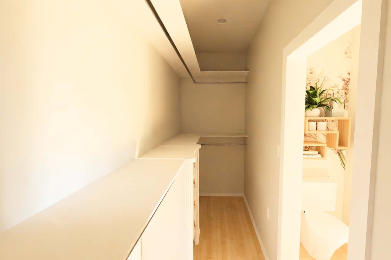 Master Bedroom: Closet of this 3-Bedroom,1360 Sq Ft Plan -177-1082