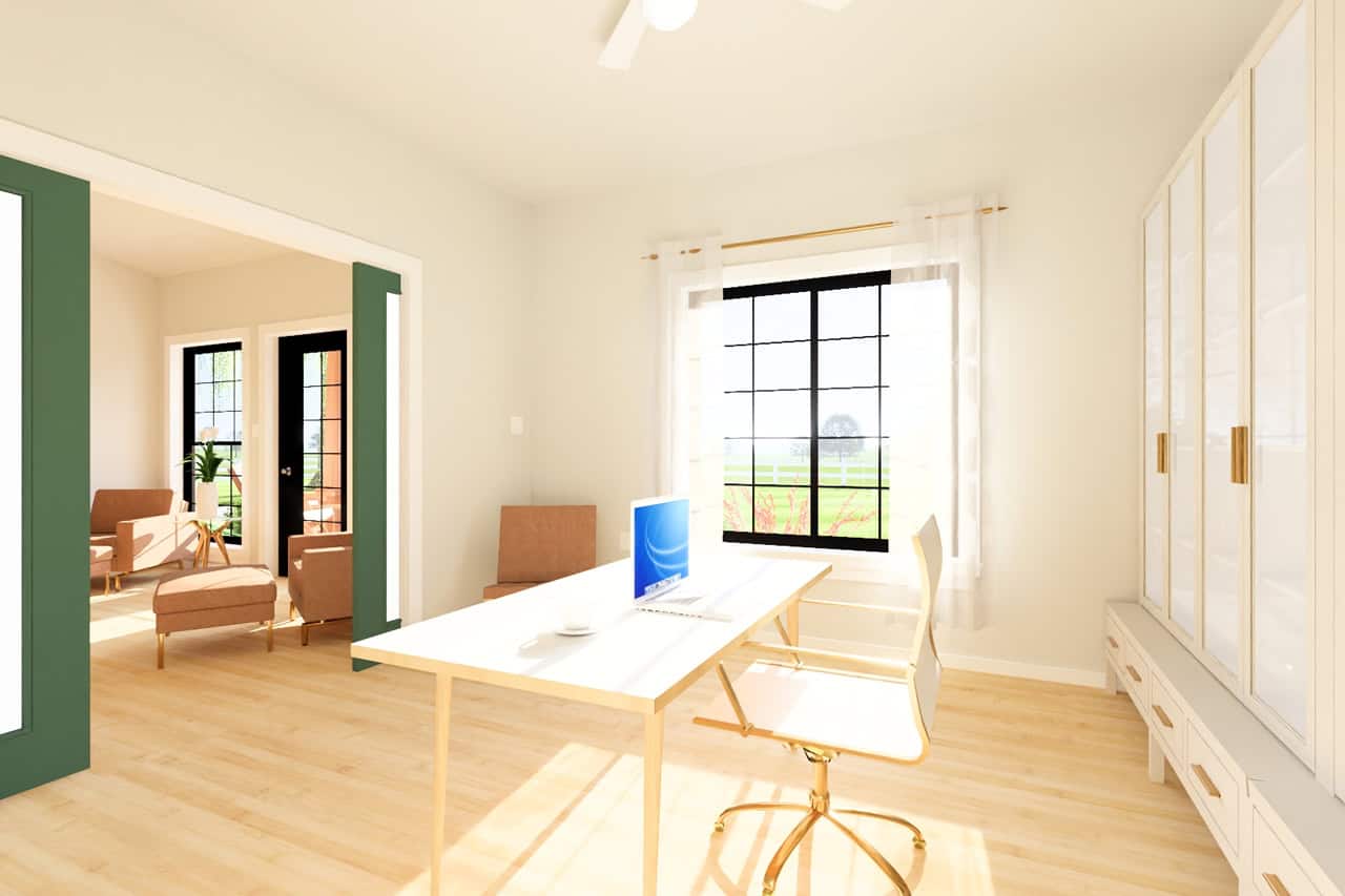 Home Office of this 3-Bedroom,1360 Sq Ft Plan -177-1082