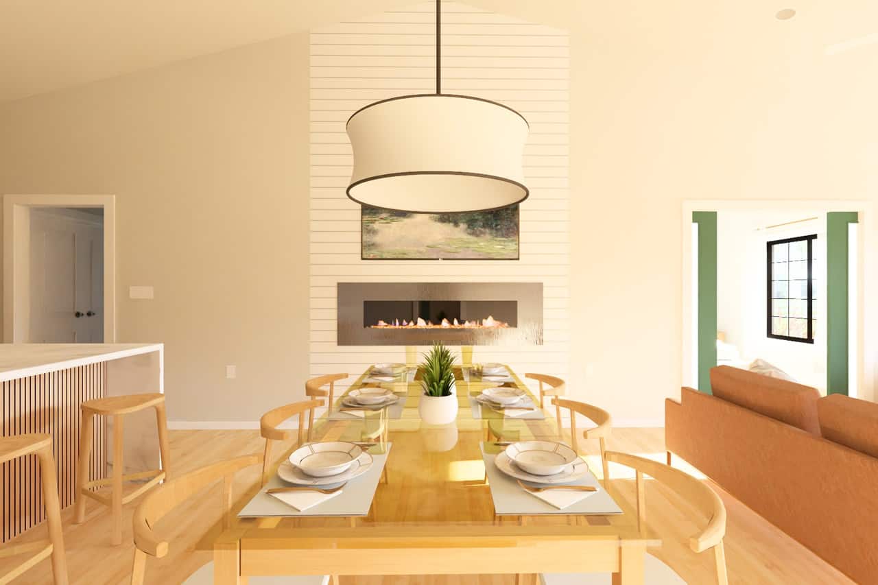 Dining Room of this 3-Bedroom,1360 Sq Ft Plan -177-1082
