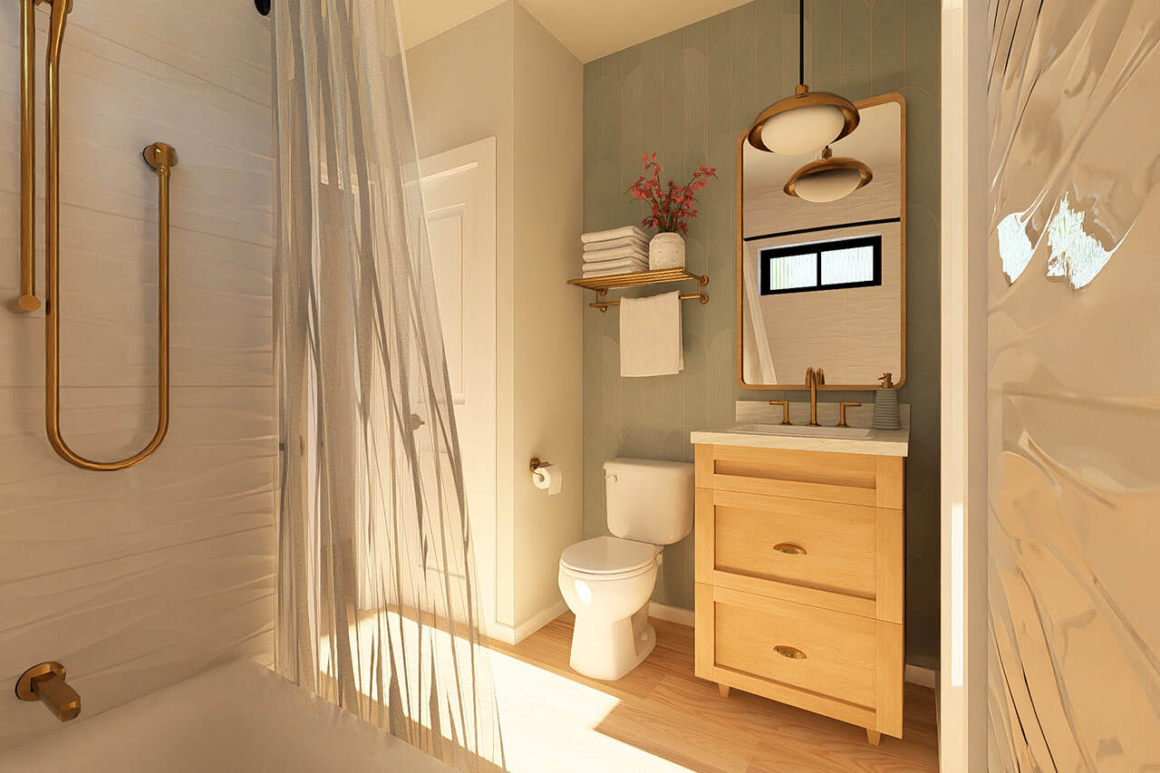 Bathroom of this 2-Bedroom,988 Sq Ft Plan -177-1083