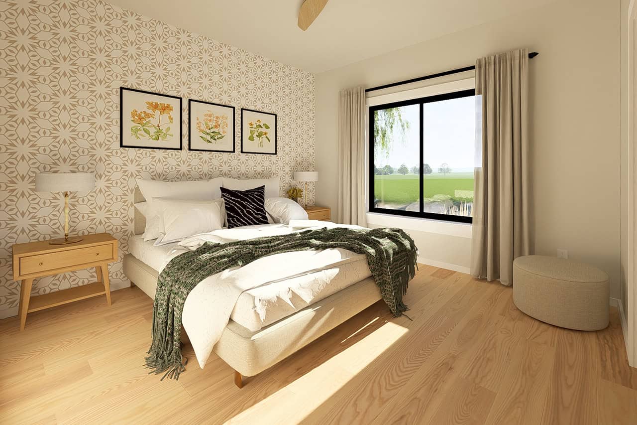 Master Bedroom of this 2-Bedroom,988 Sq Ft Plan -177-1083