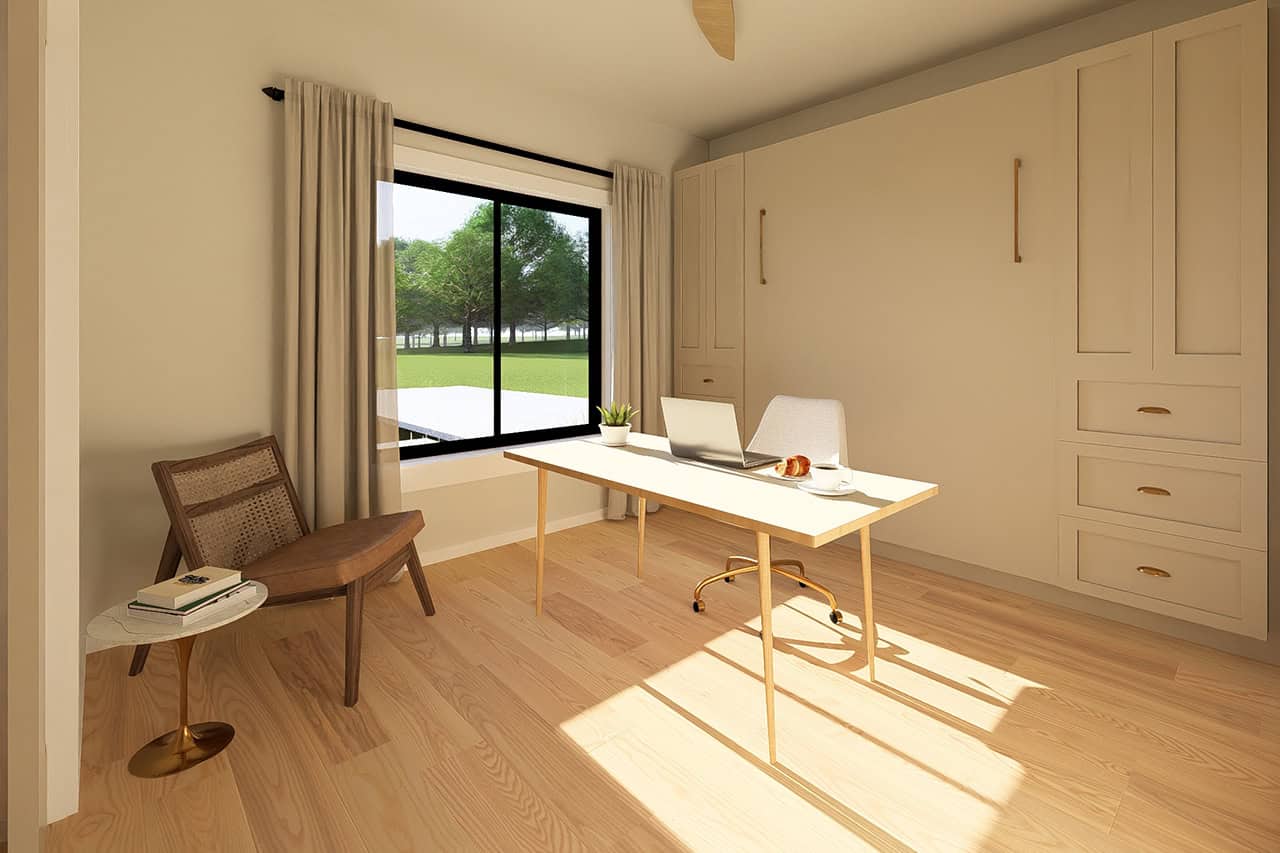 Home Office of this 2-Bedroom,988 Sq Ft Plan -177-1083