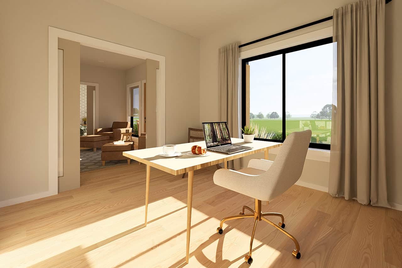 Home Office of this 2-Bedroom,988 Sq Ft Plan -177-1083