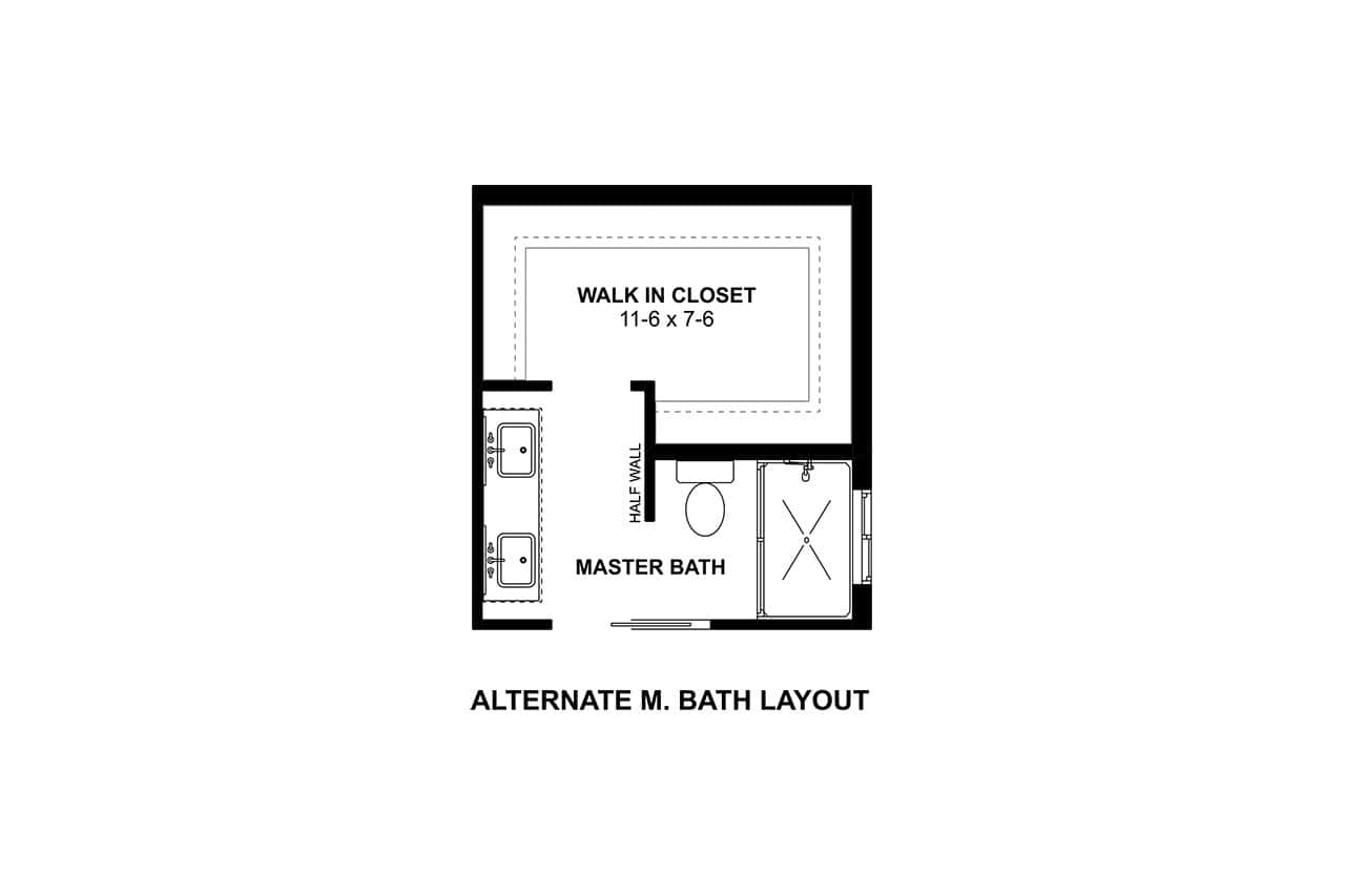 Main Level of Barndominium Plan #177-1083