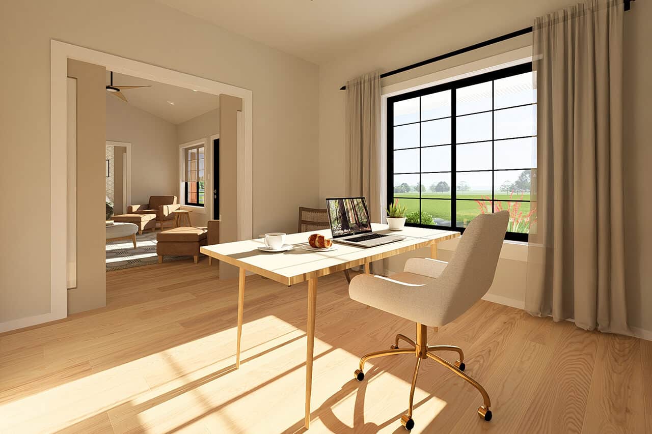 Home Office of this 2-Bedroom,1188 Sq Ft Plan -177-1084