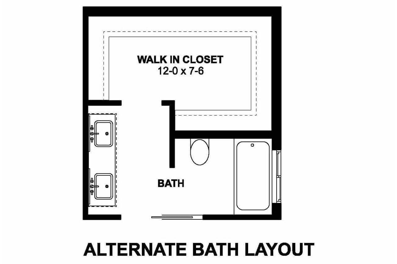Main Level of Farmhouse Plan #177-1084
