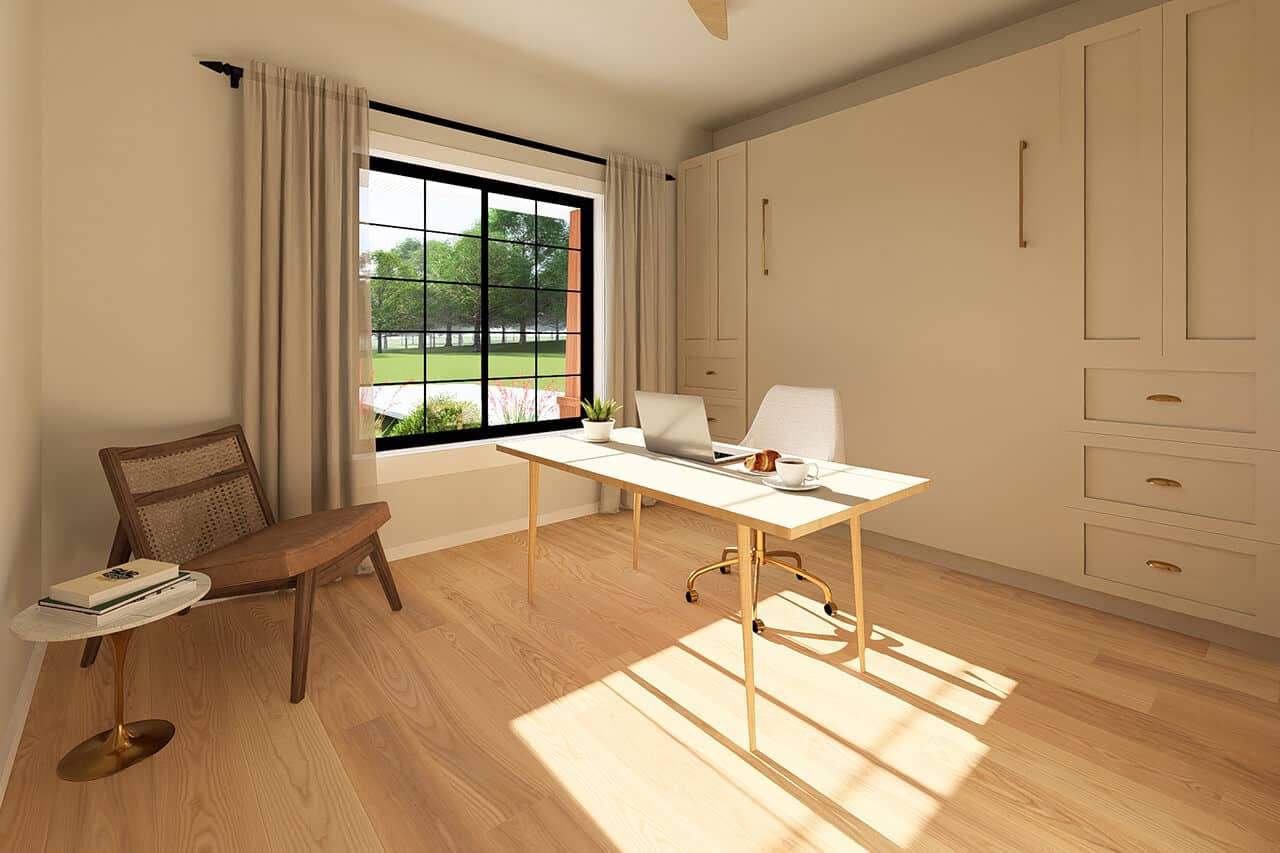 Home Office of this 2-Bedroom,1188 Sq Ft Plan -177-1084