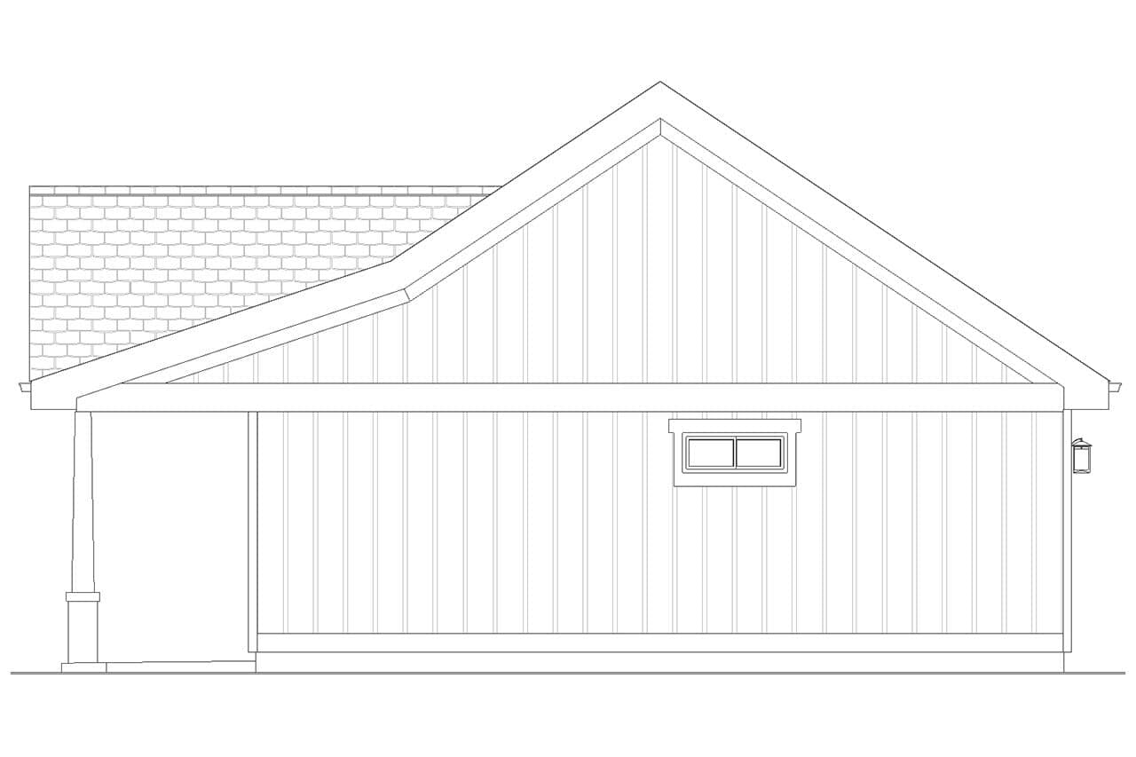 Home Plan Right Elevation of this 2-Bedroom,1188 Sq Ft Plan -177-1084