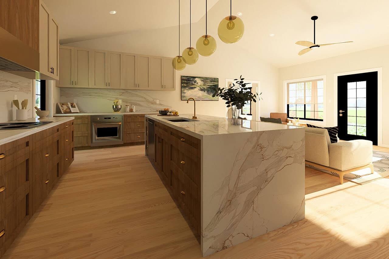 Kitchen: Kitchen Island of this 2-Bedroom,1188 Sq Ft Plan -177-1084