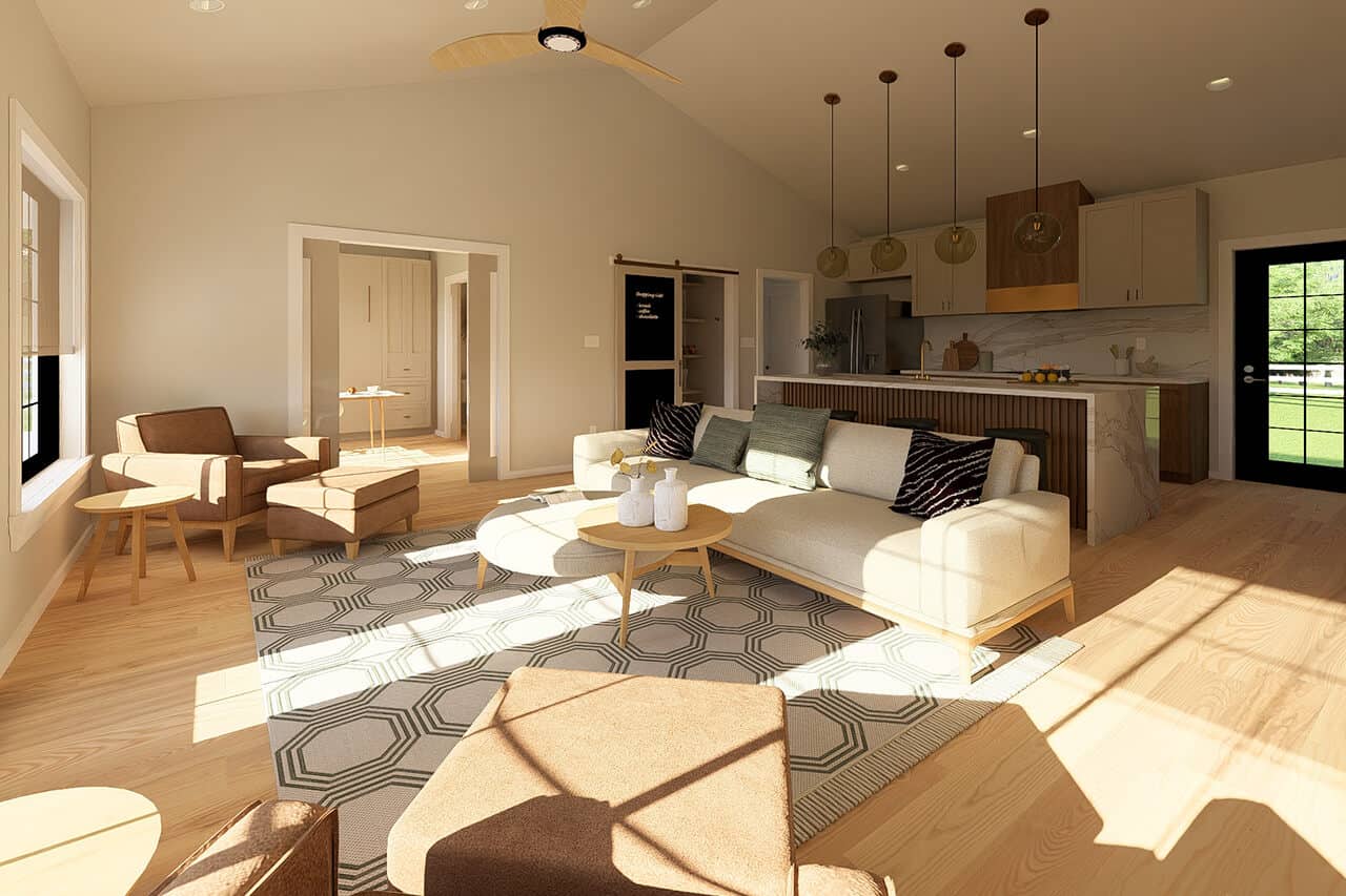 Living Room of this 2-Bedroom,1188 Sq Ft Plan -177-1084