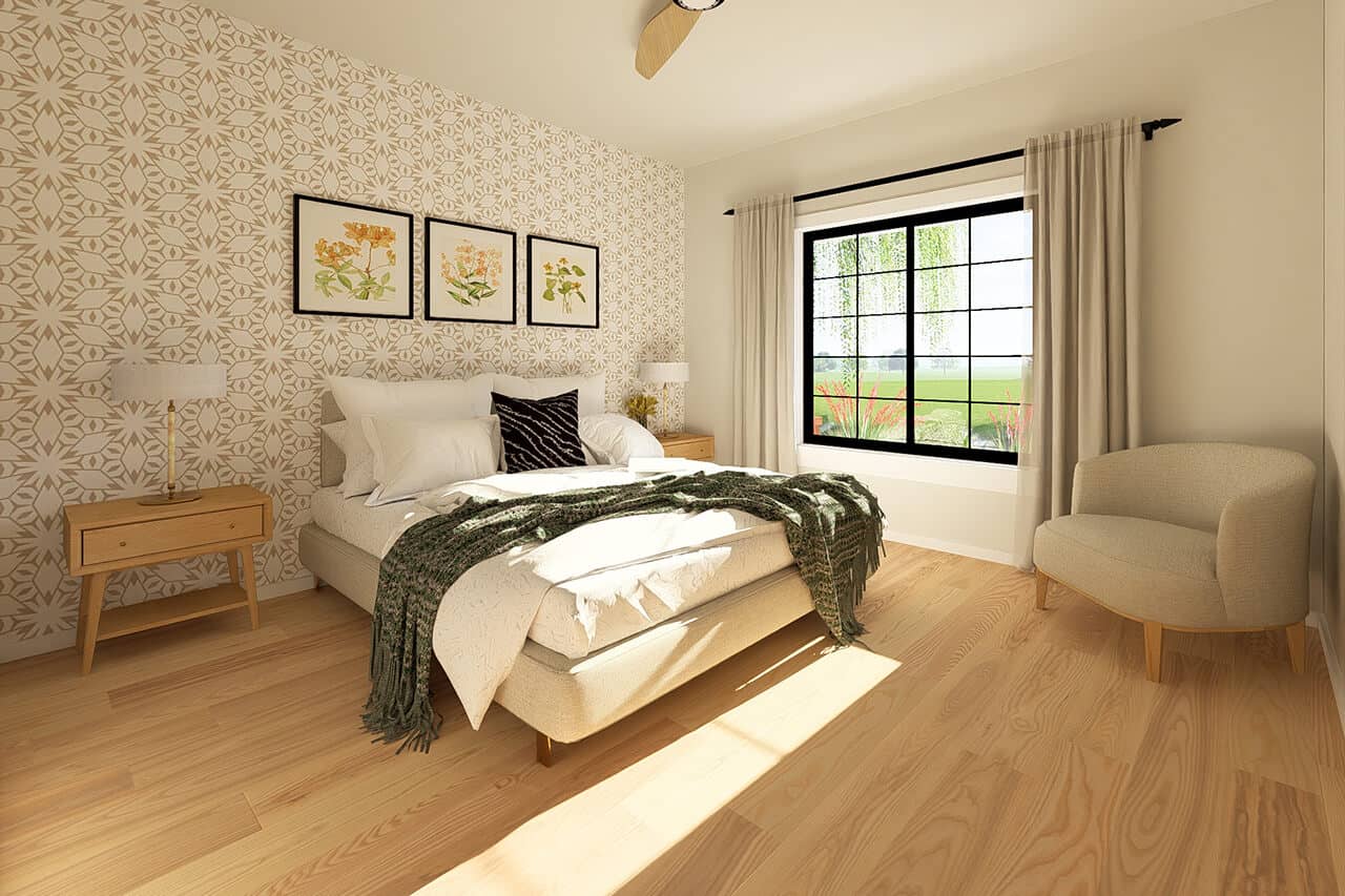 Master Bedroom of this 2-Bedroom,1188 Sq Ft Plan -177-1084