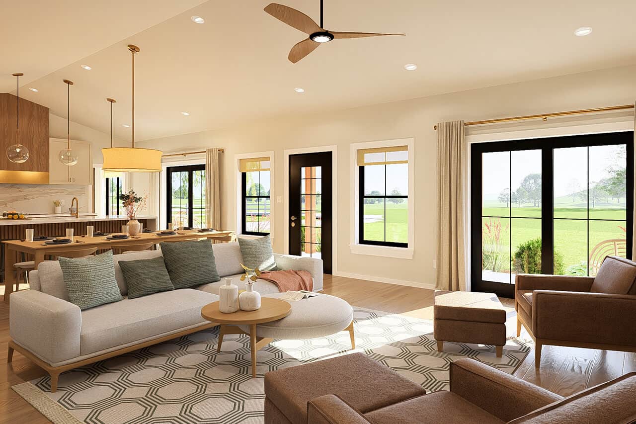 Living Room of this 3-Bedroom,1856 Sq Ft Plan -177-1085