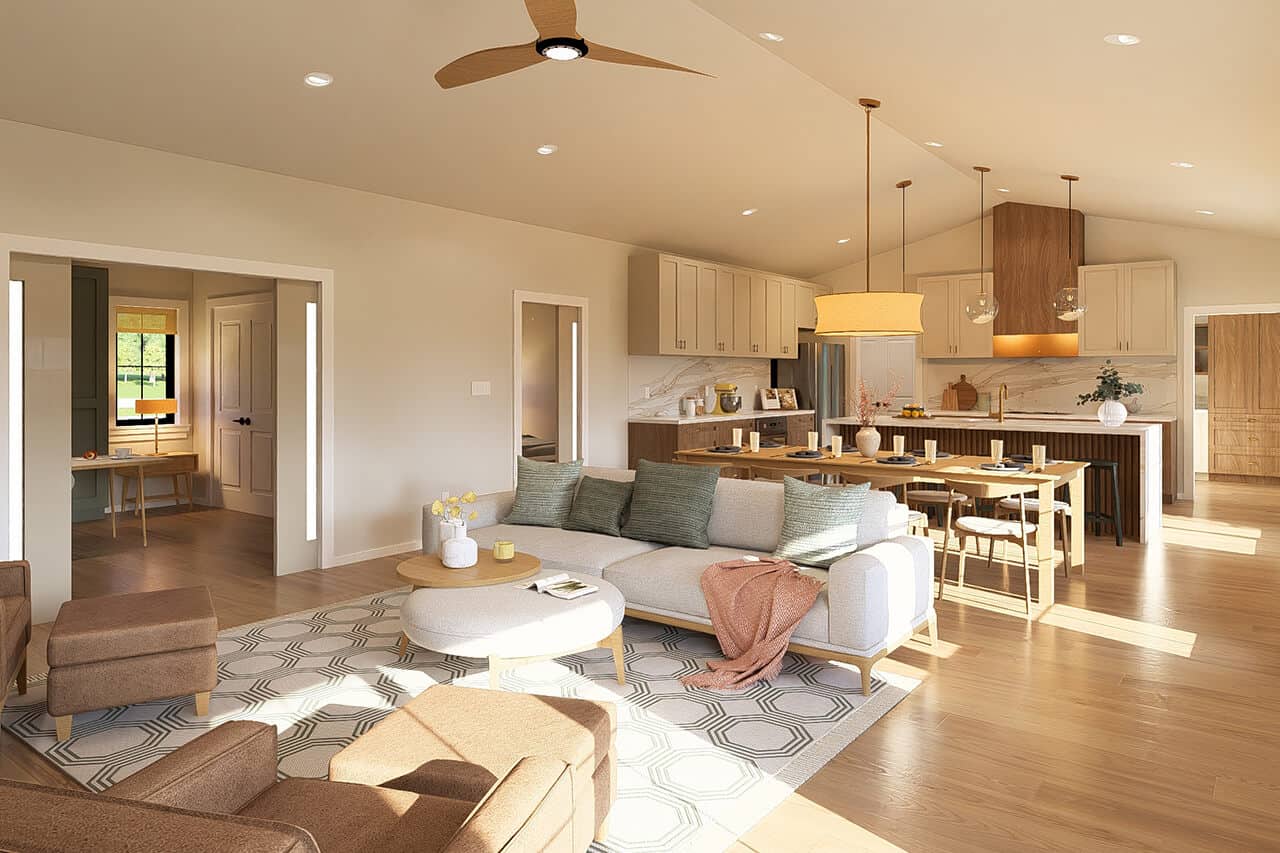 Living Room of this 3-Bedroom,1856 Sq Ft Plan -177-1085