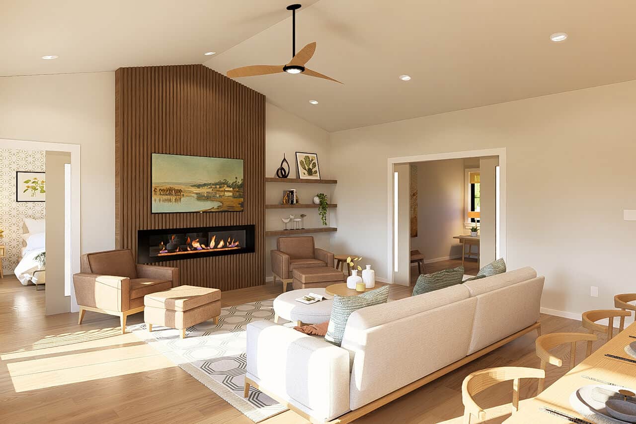 Living Room of this 3-Bedroom,1856 Sq Ft Plan -177-1085