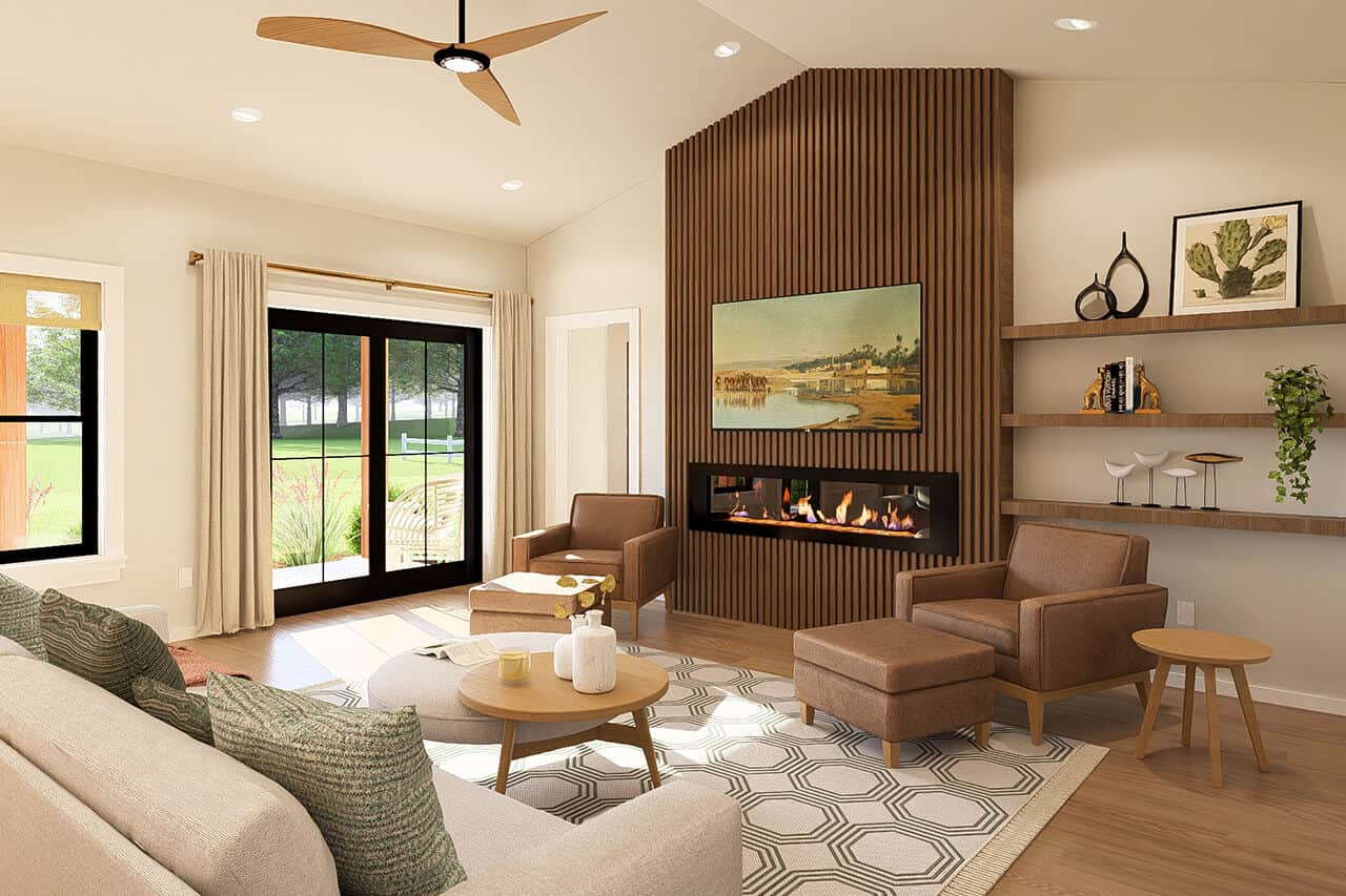 Living Room of this 3-Bedroom,1856 Sq Ft Plan -177-1085