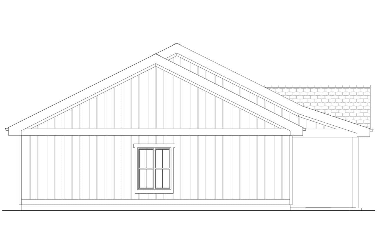 Home Plan Left Elevation of this 3-Bedroom,1856 Sq Ft Plan -177-1085