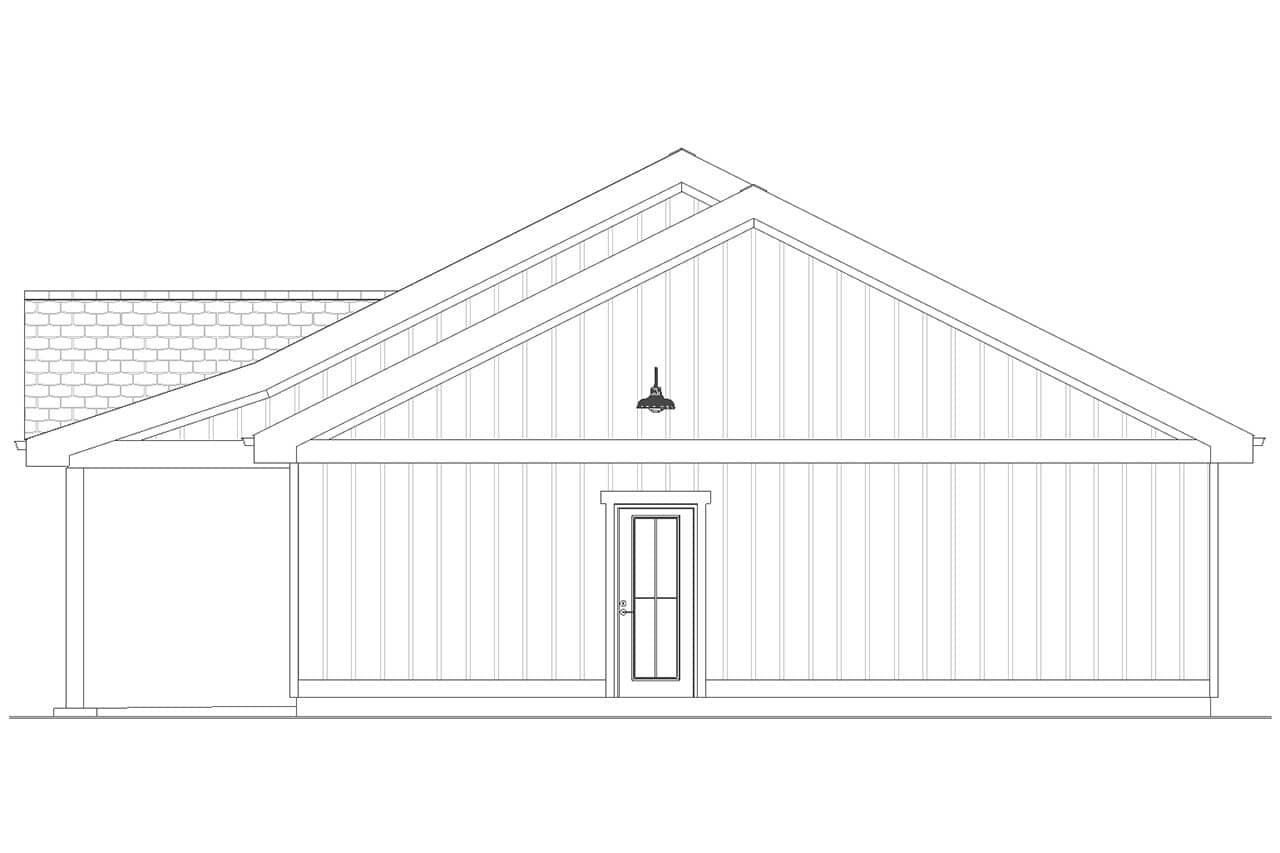 Home Plan Right Elevation of this 3-Bedroom,1856 Sq Ft Plan -177-1085