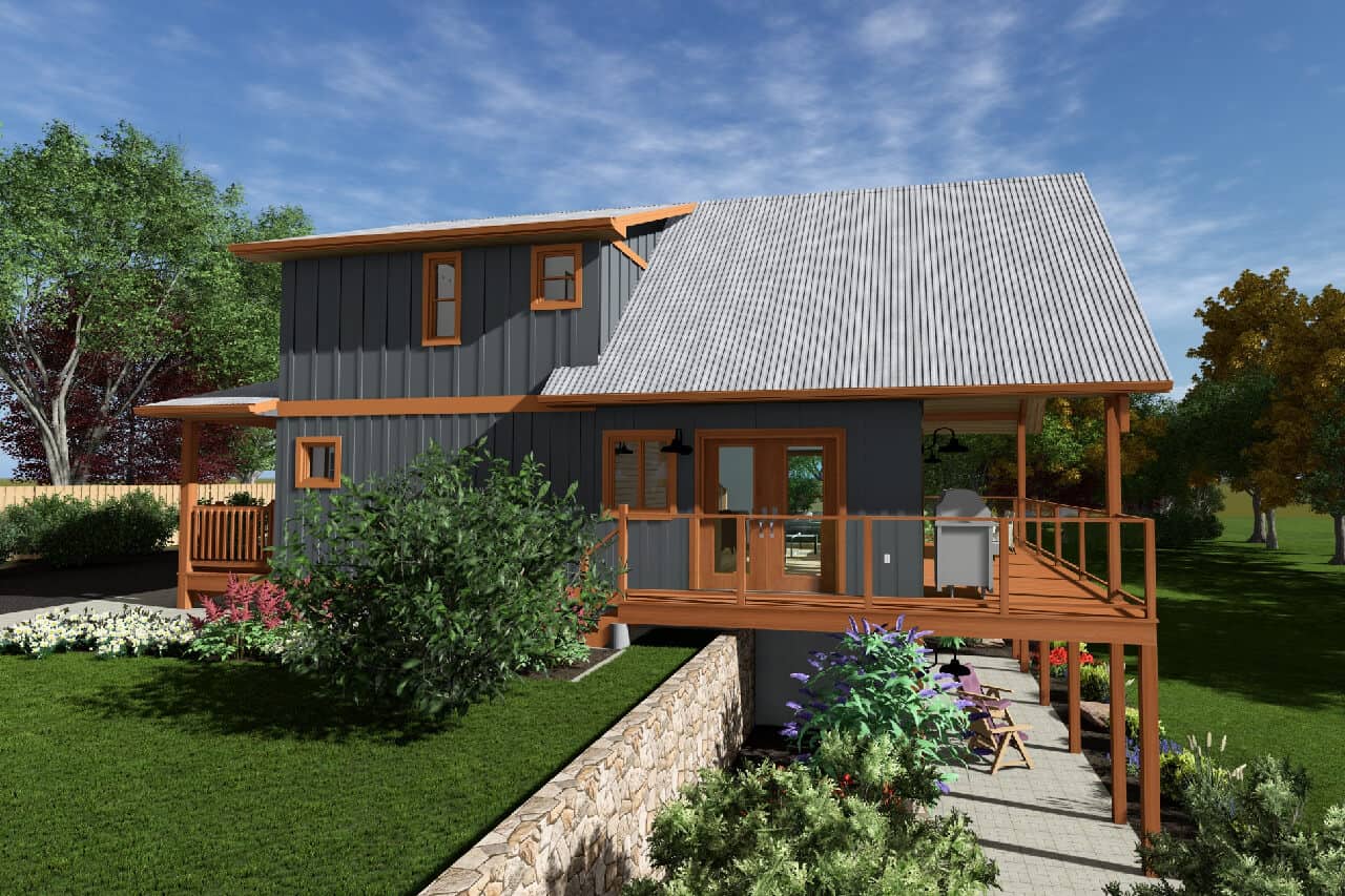 Left Side View of this 2-Bedroom,1139 Sq Ft Plan -177-1086