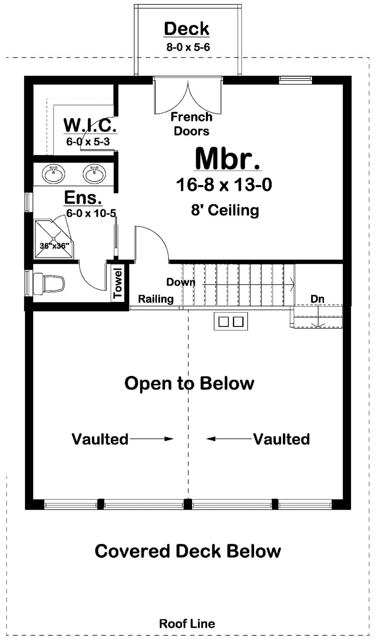 Upper Level of Contemporary Plan #177-1086
