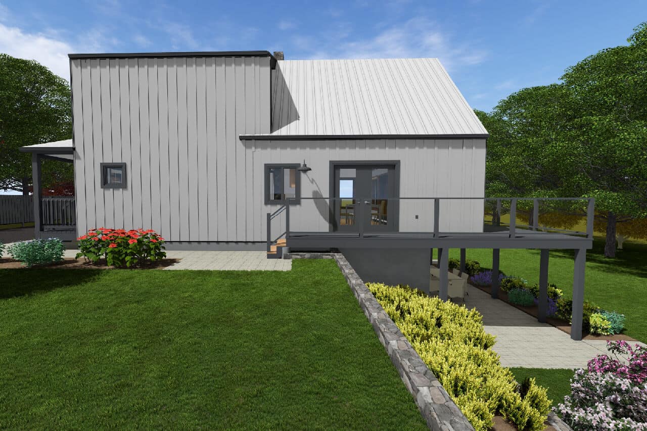 Left Side View of this 2-Bedroom,1187 Sq Ft Plan -177-1087