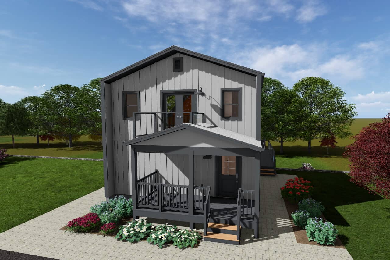 Rear View of this 2-Bedroom,1187 Sq Ft Plan -177-1087