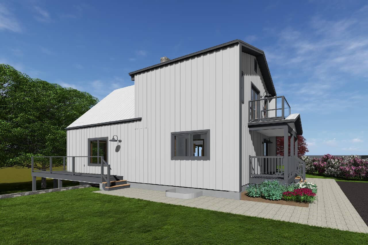 Rear View of this 2-Bedroom,1187 Sq Ft Plan -177-1087