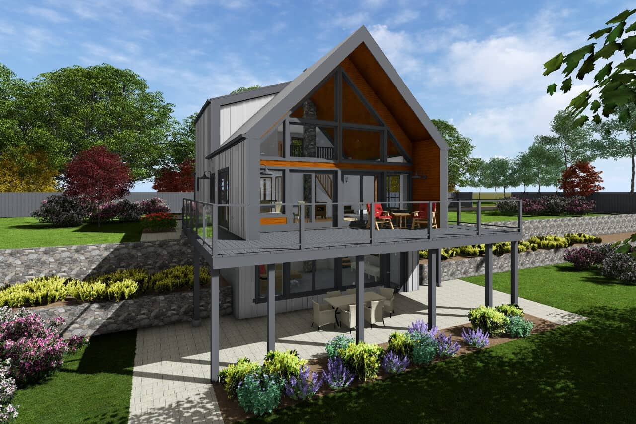 Front elevation of Country home (ThePlanCollection: House Plan #177-1087)