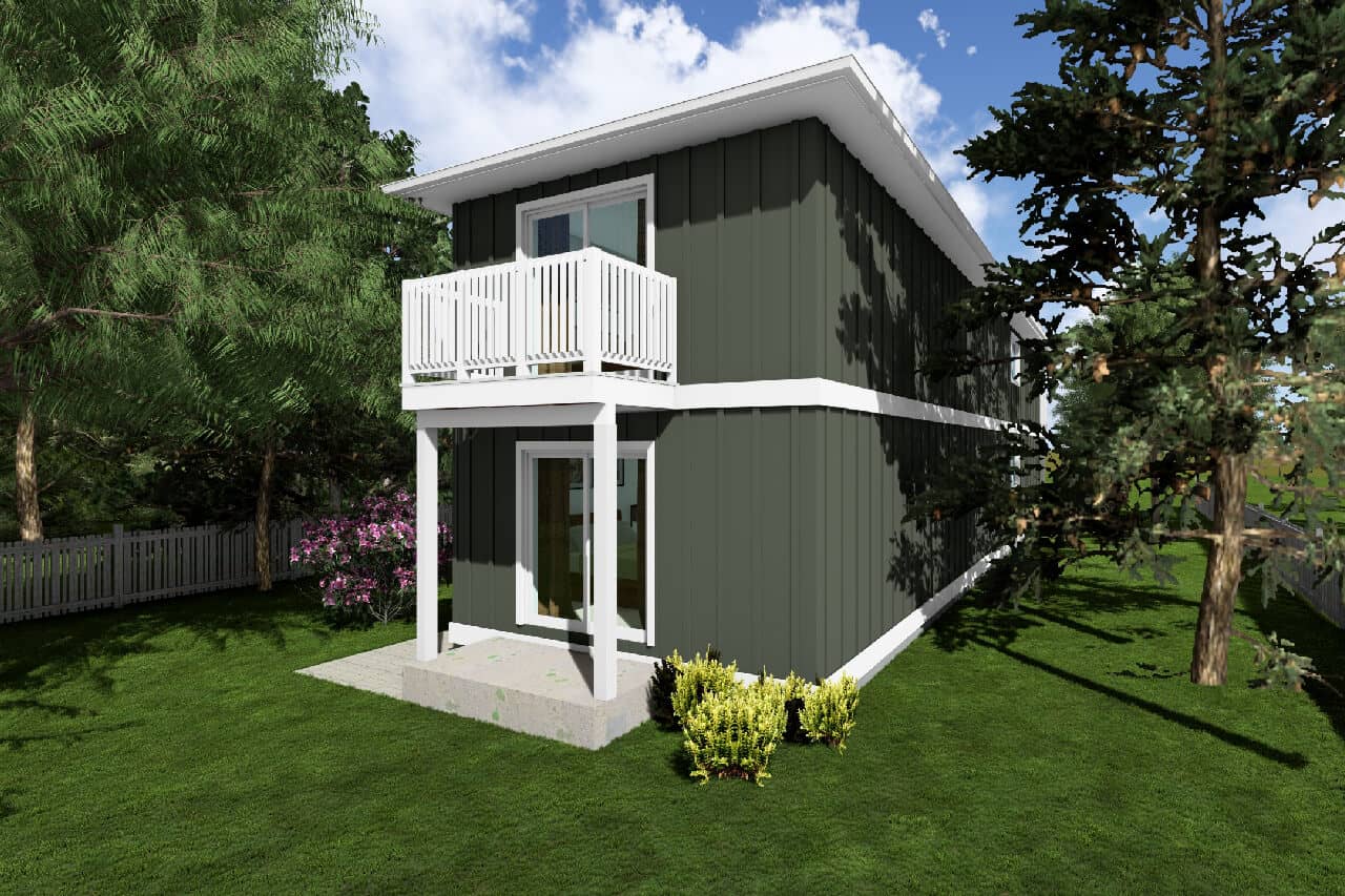 Rear View of this 4-Bedroom,1778 Sq Ft Plan -177-1089