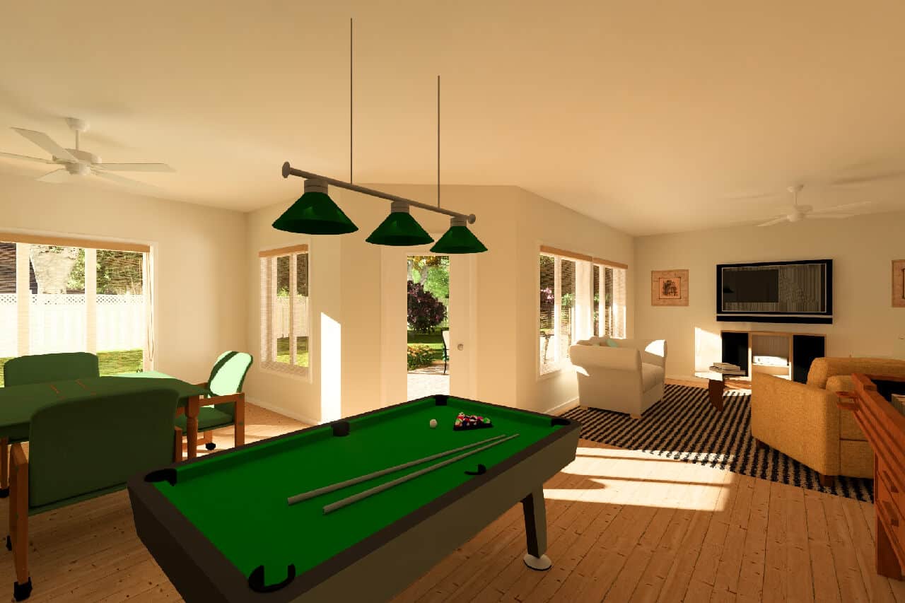 Recreation Room of this 4-Bedroom,1752 Sq Ft Plan -177-1090