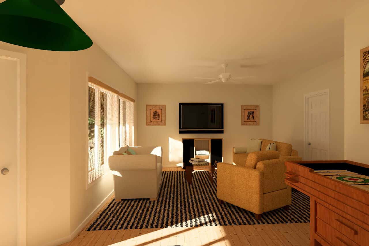 Recreation Room of this 4-Bedroom,1752 Sq Ft Plan -177-1090