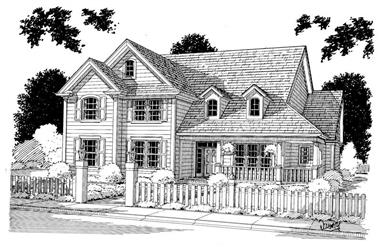4-Bedroom, 2086 Sq Ft Country Home Plan - 178-1002 - Main Exterior