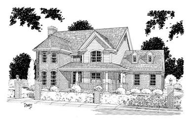 4-Bedroom, 2972 Sq Ft Country Home Plan - 178-1011 - Main Exterior