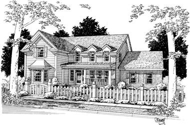 4-Bedroom, 2521 Sq Ft Country Home Plan - 178-1022 - Main Exterior