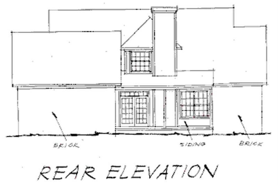 Home Plan Rear Elevation of this 4-Bedroom,2297 Sq Ft Plan -178-1025