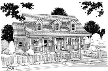 4-Bedroom, 2297 Sq Ft Country Home Plan - 178-1025 - Main Exterior