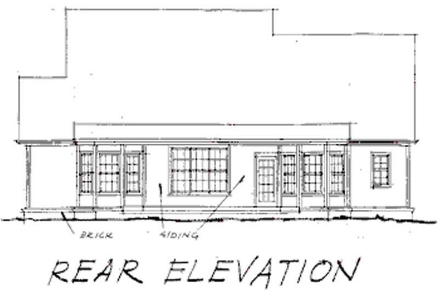 Home Plan Rear Elevation of this 4-Bedroom,2384 Sq Ft Plan -178-1028